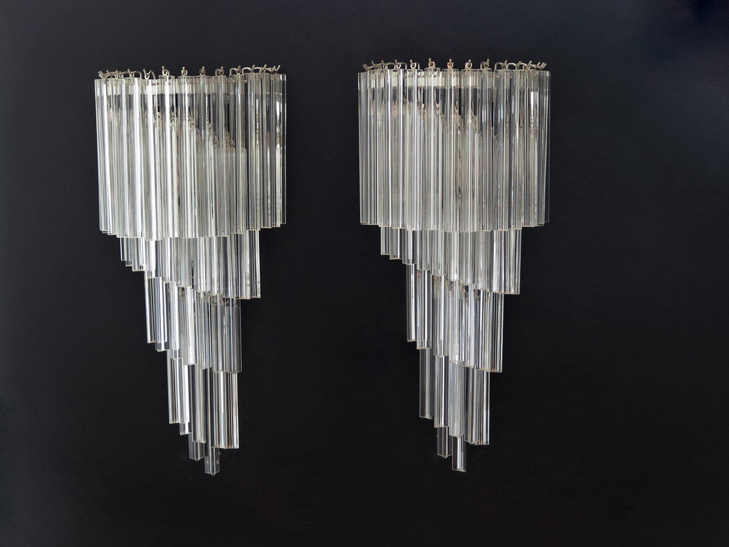 Murano Wall Lamp | 41 Clear Prism Glass | Set of 2