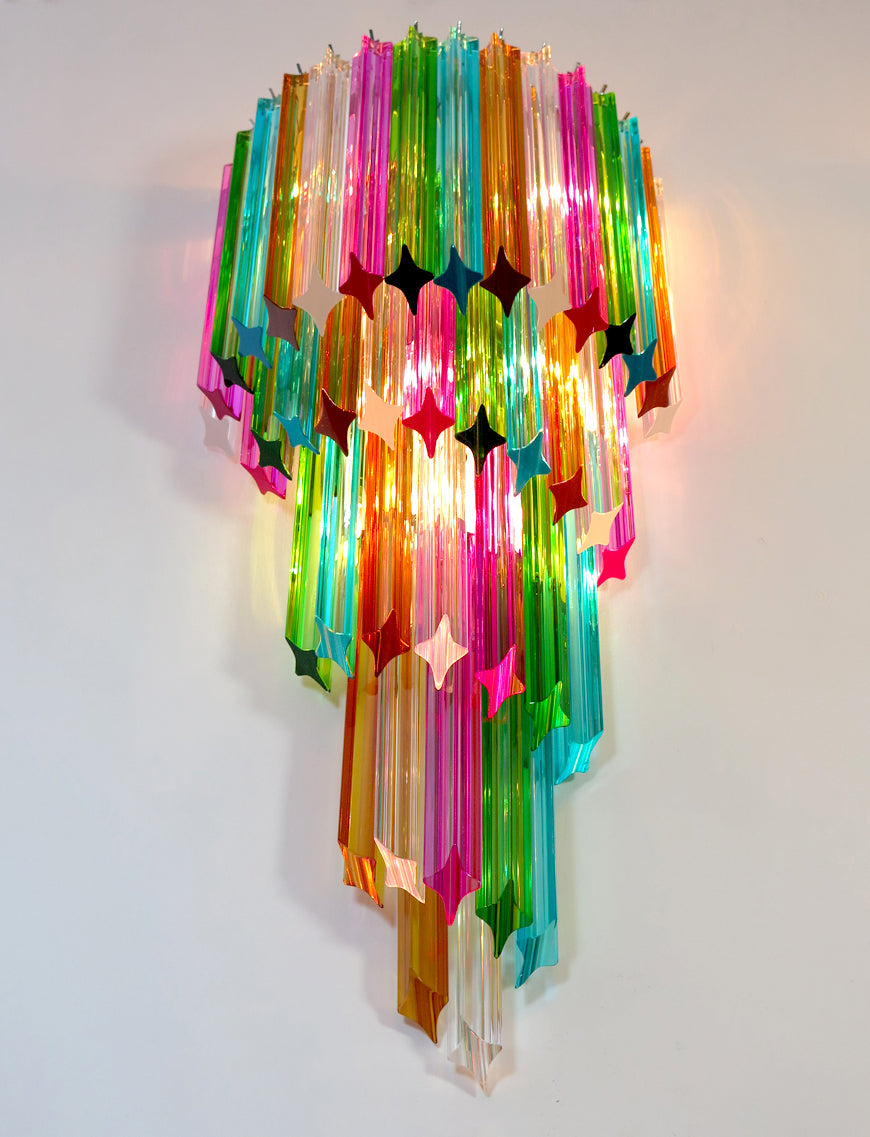 Murano Wall Lamp | 41 Multicolour Prism Glass | Set of 2