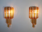 Murano Wall Lamp | 32 Clear Yellow Prism Glass | Set of 2