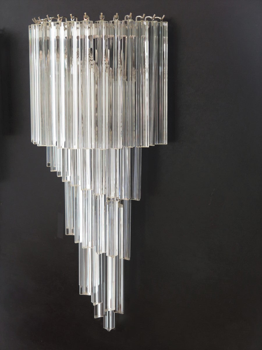 Murano Wall Lamp | 41 Clear Prism Glass | Set of 2