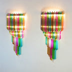 Murano Wall Lamp | 41 Multicolour Prism Glass | Set of 2