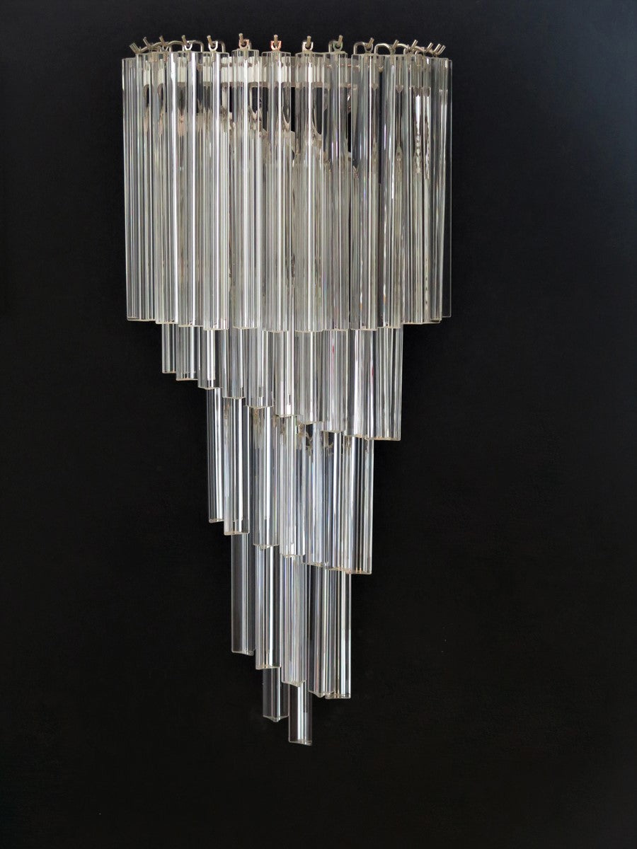 Murano Wall Lamp | 41 Clear Prism Glass | Set of 2