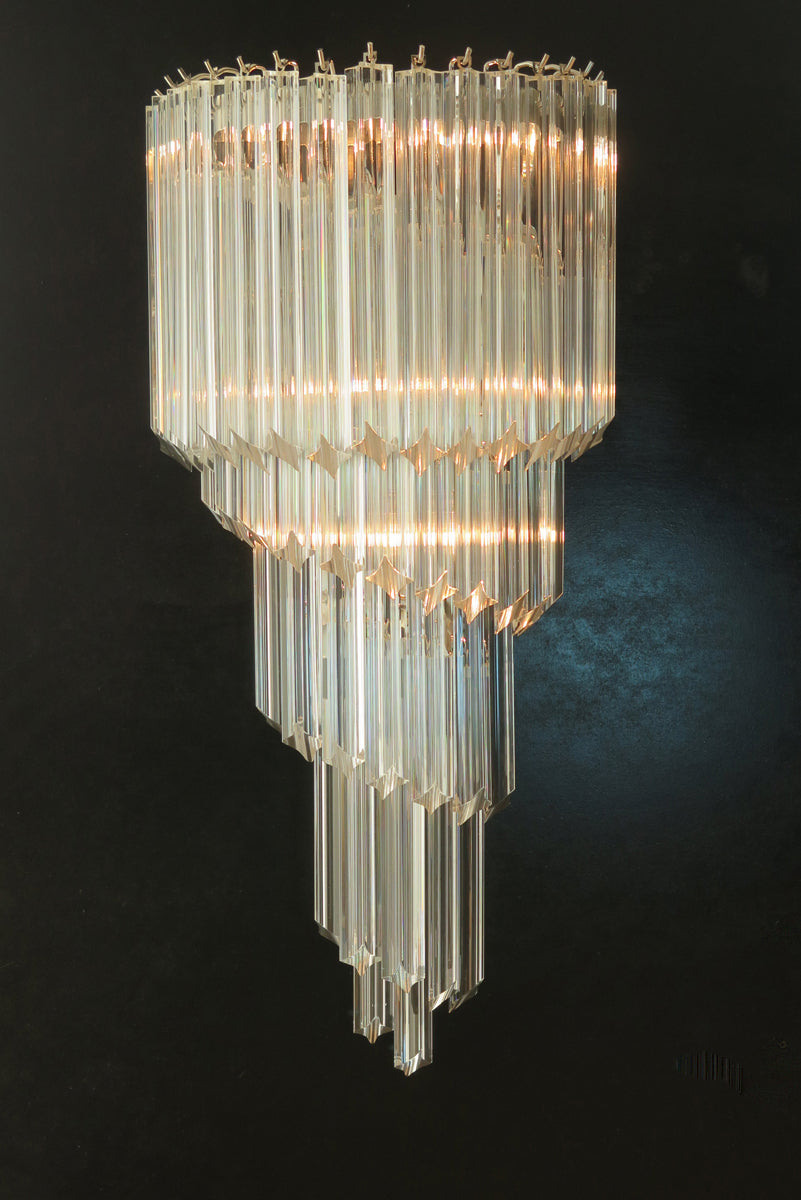 Murano Wall Lamp | 41 Clear Prism Glass | Set of 2