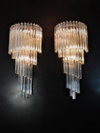 Murano Wall Lamp | 41 Clear Prism Glass | Set of 2
