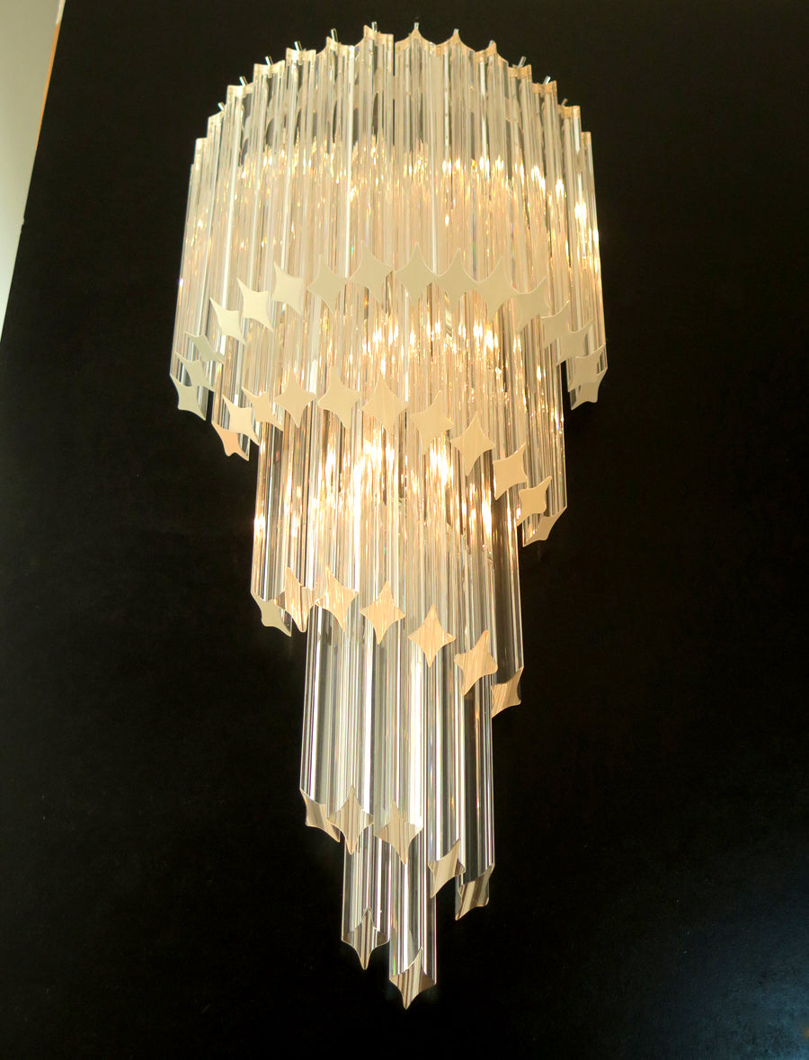 Murano Wall Lamp | 41 Clear Prism Glass | Set of 2