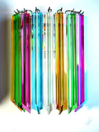 Murano Wall Lamp | 9 Multicolour Prism Glass | Set of 2
