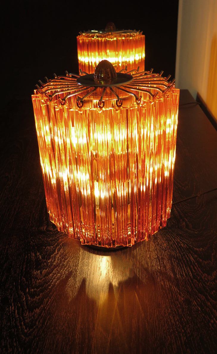 Murano Table Lamp | 24 Yellow Prism Glass | Set of 2
