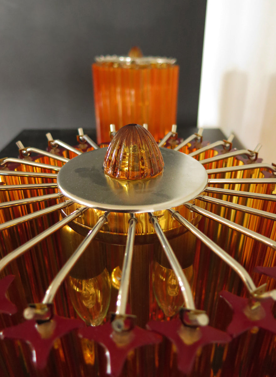 Murano Table Lamp | 24 Yellow Prism Glass | Set of 2
