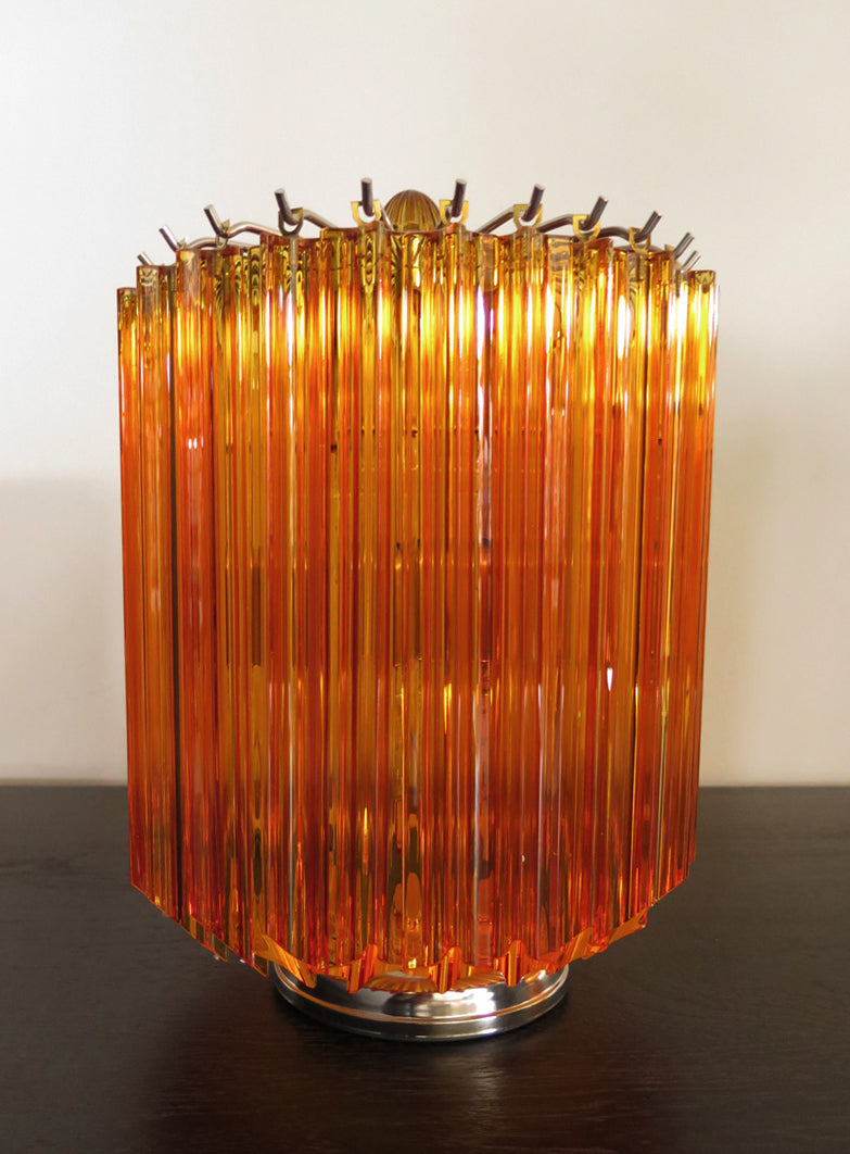 Murano Table Lamp | 24 Yellow Prism Glass | Set of 2