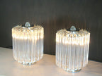 Murano Table Lamp | 24 Clear Prism Glass | Set of 2