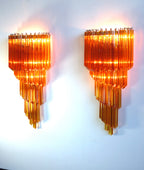 Murano Wall Lamp | 41 Yellow Prism Glass | Set of 2