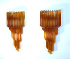 Murano Wall Lamp | 41 Yellow Prism Glass | Set of 2