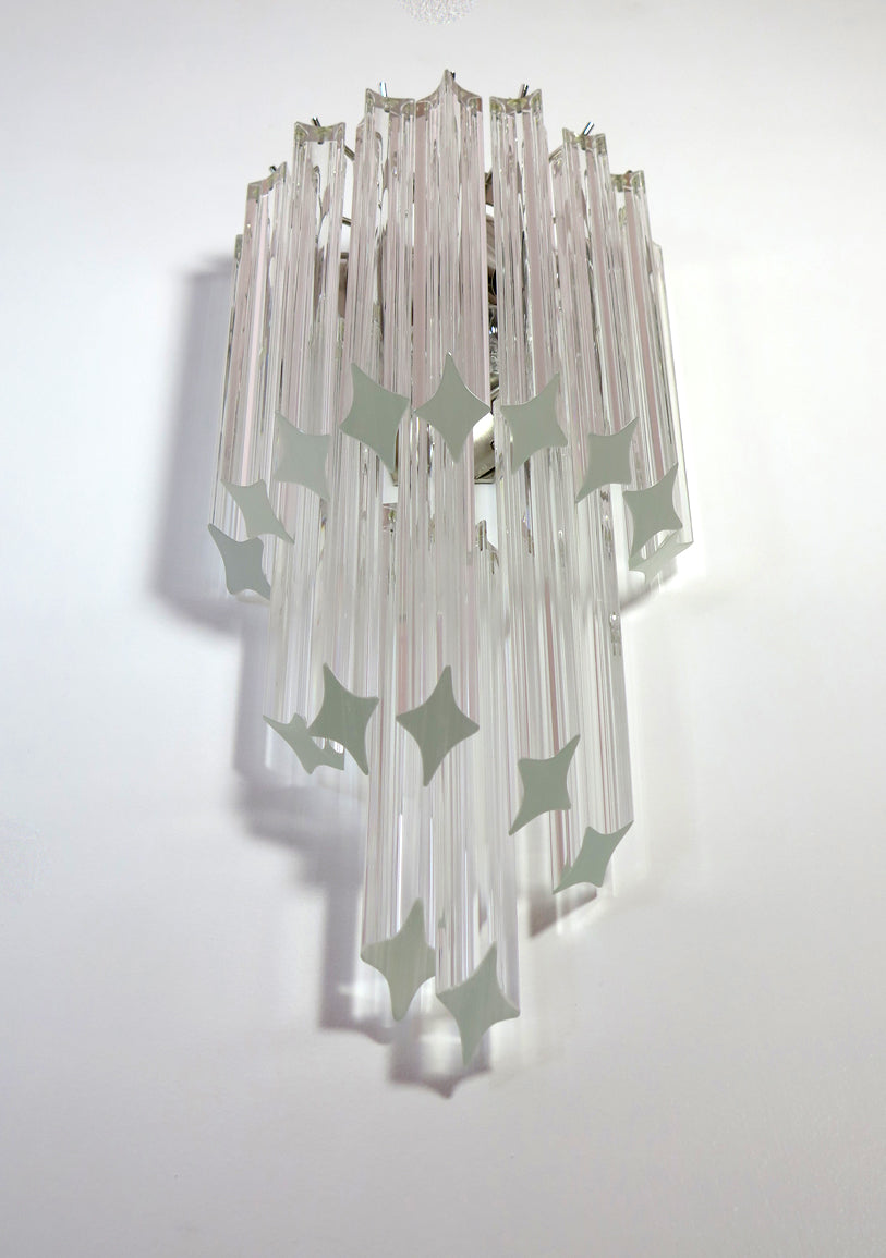 Murano Wall Lamp | 32 Clear Prism Glass | Set of 2