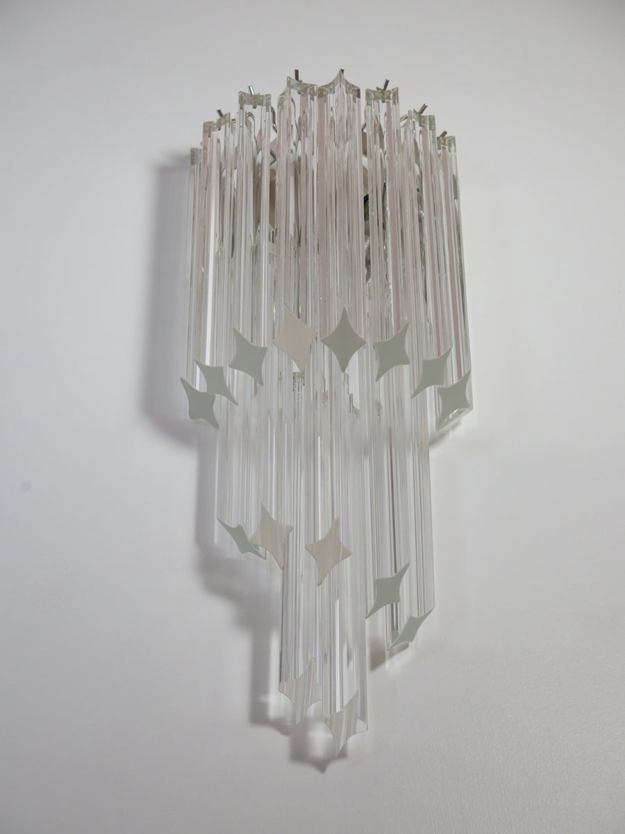 Murano Wall Lamp | 32 Clear Prism Glass | Set of 2