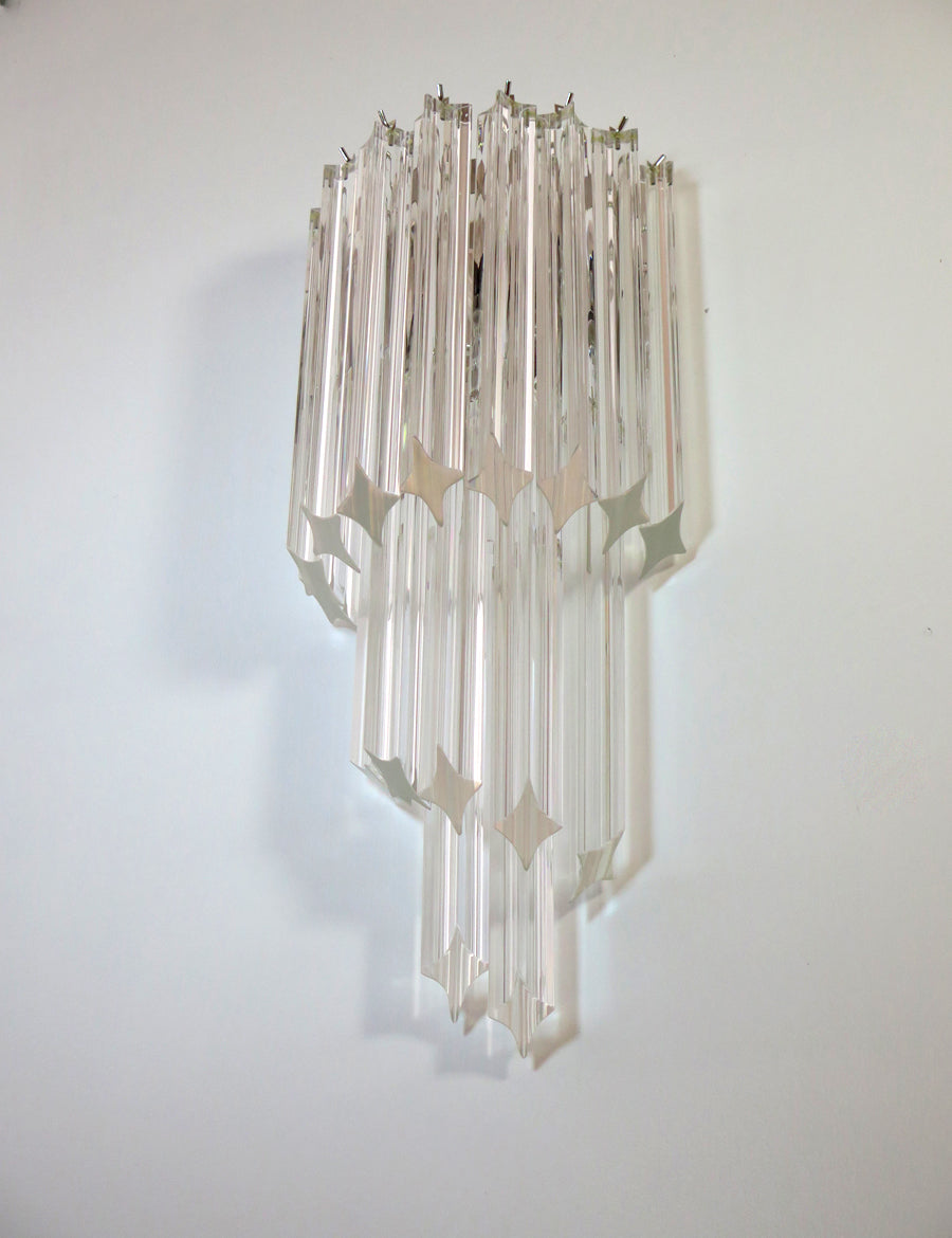Murano Wall Lamp | 32 Clear Prism Glass | Set of 2
