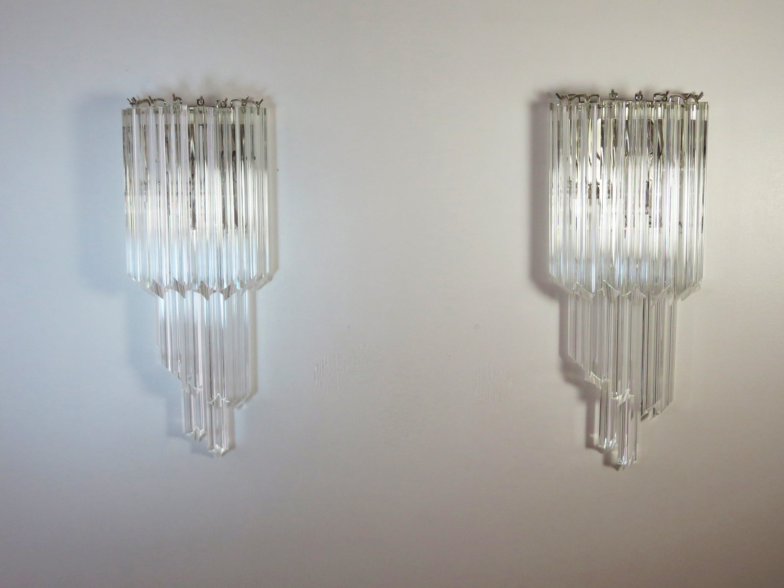 Murano Wall Lamp | 32 Clear Prism Glass | Set of 2