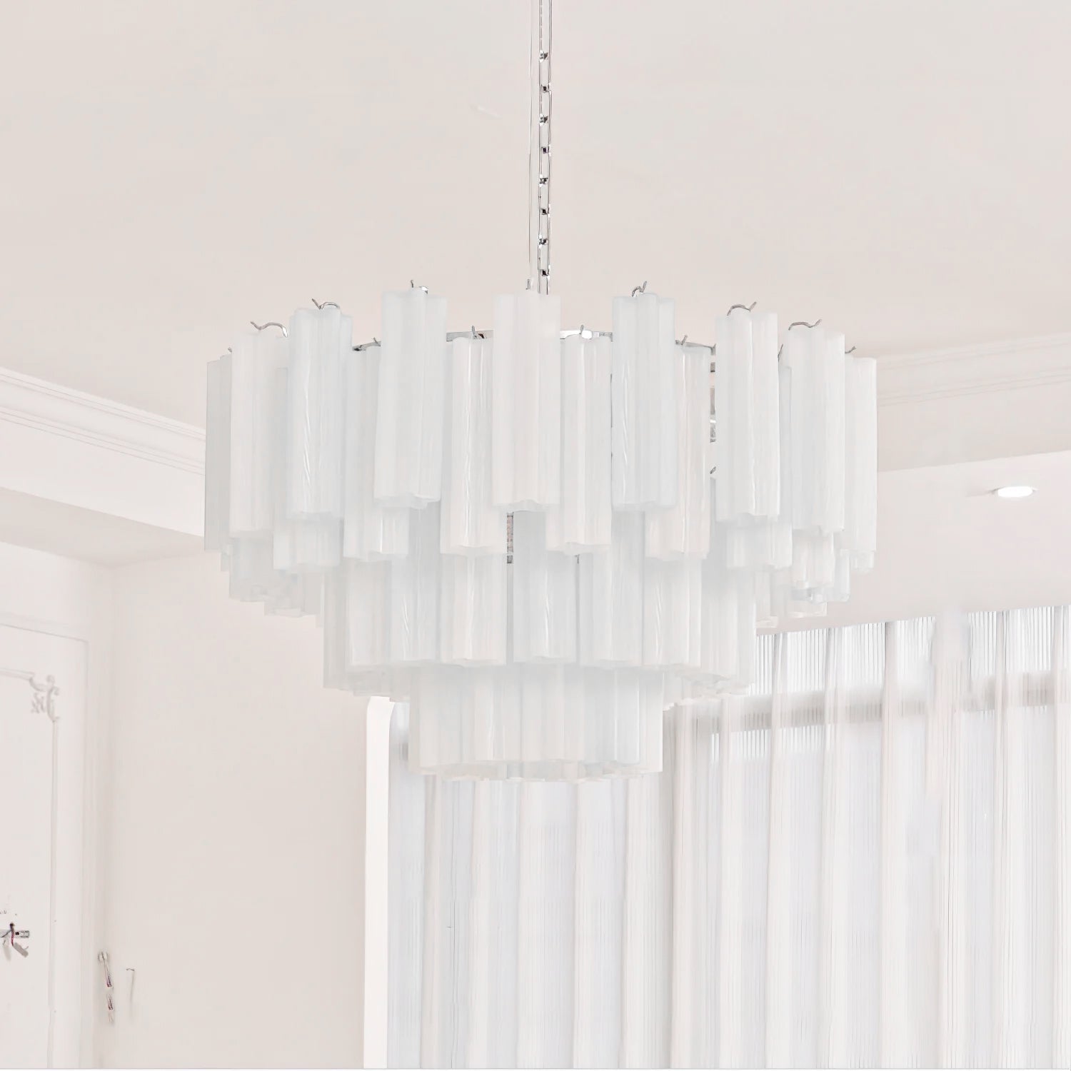 Aveline Glass Chandelier Glass lighting by Bling Lighting Studio