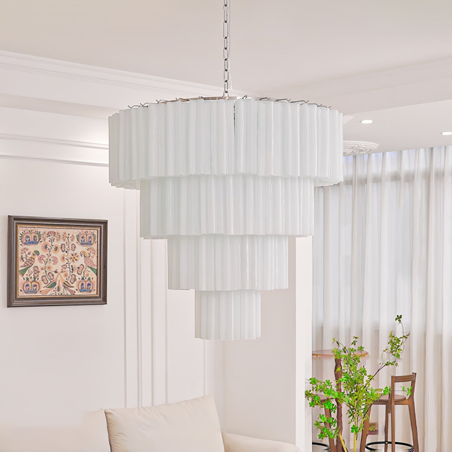 Aveline Glass Chandelier Glass lighting by Bling Lighting Studio