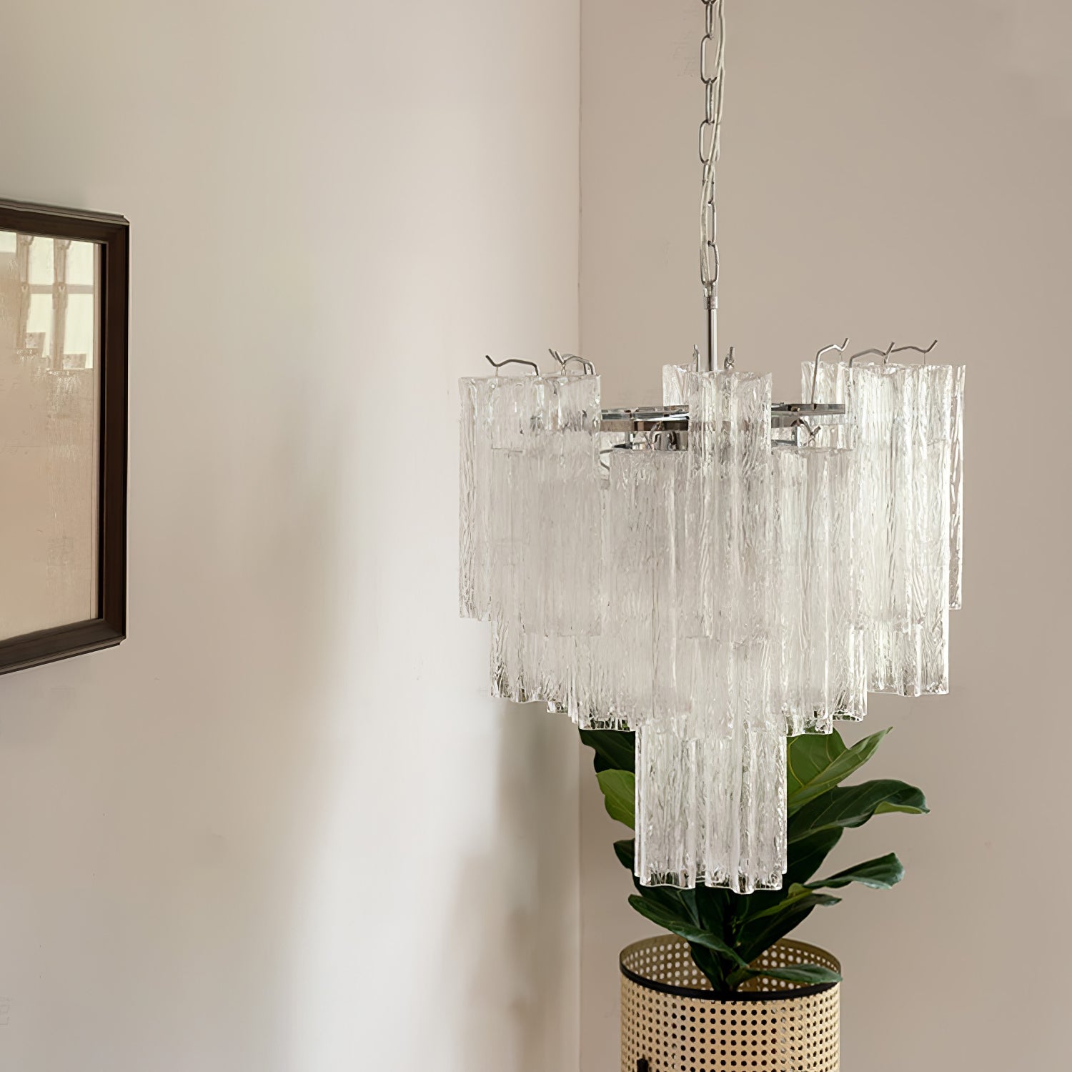Aveline Glass Chandelier Glass lighting by Bling Lighting Studio
