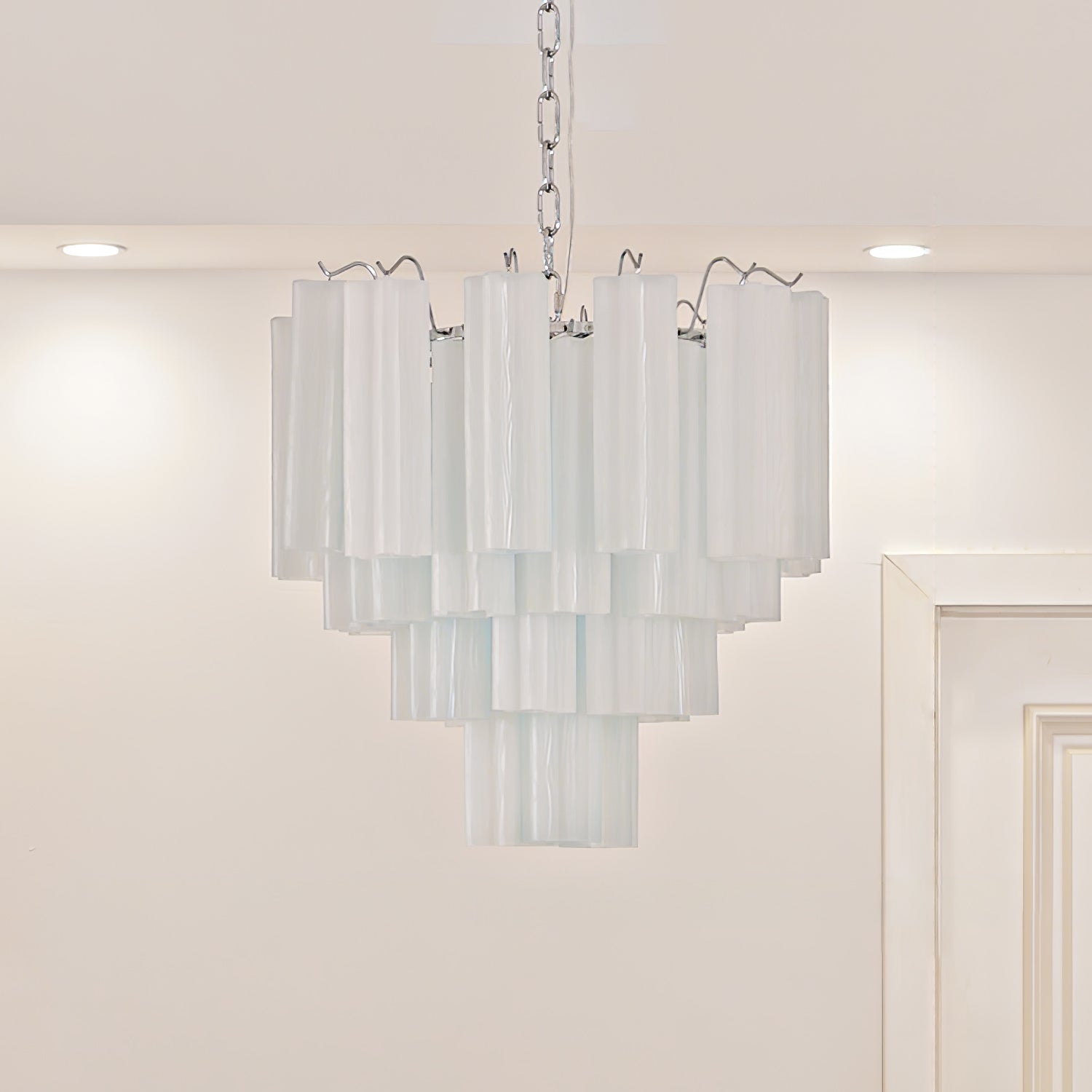 Aveline Glass Chandelier Glass lighting by Bling Lighting Studio