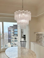 Aveline Glass Chandelier Glass lighting by Bling Lighting Studio