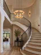 Alabaster Torus Ring Chandelier by Bling Lighting Studio