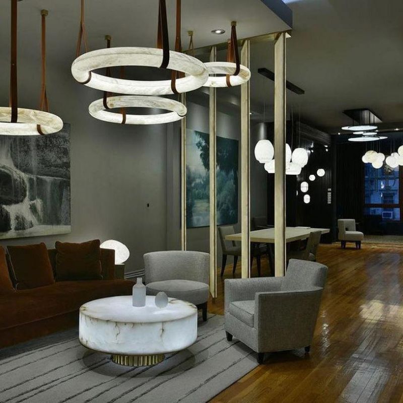 Glacera Oslo Alabaster Art Chandelier product image