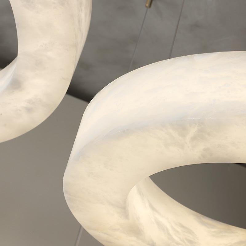 Glacera Alabaster Round Chandelier 19'' 27'' 36'' 60''D by Bling Lighting Studio
