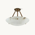Vintage Round Alabaster Flush Mount Ceiling Light product image