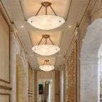 Vintage Round Alabaster Flush Mount Ceiling Light product image