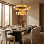 Alabaster Torus Ring Chandelier by Bling Lighting Studio