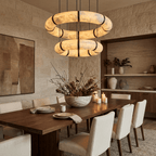 Alabaster Torus Ring Chandelier by Bling Lighting Studio