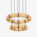 Alabaster Torus Ring Chandelier by Bling Lighting Studio