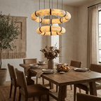 Alabaster Torus Ring Chandelier by Bling Lighting Studio