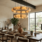 Alabaster Torus Ring Chandelier by Bling Lighting Studio