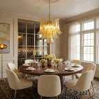 Amber Cascade Glass Chandelier Glass lighting by Bling Lighting Studio