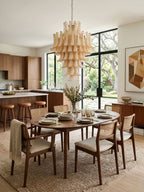 Amber Cloud Glass Petals Chandelier Glass lighting by Bling Lighting Studio