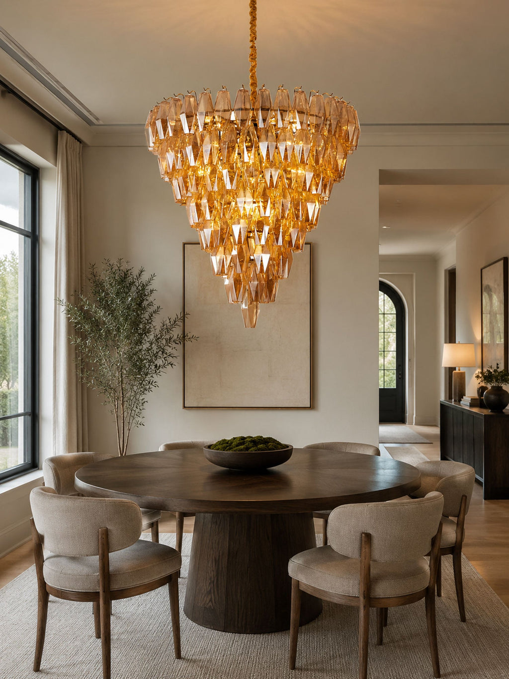 Amber Empire Chandelier Glass lighting by Bling Lighting Studio