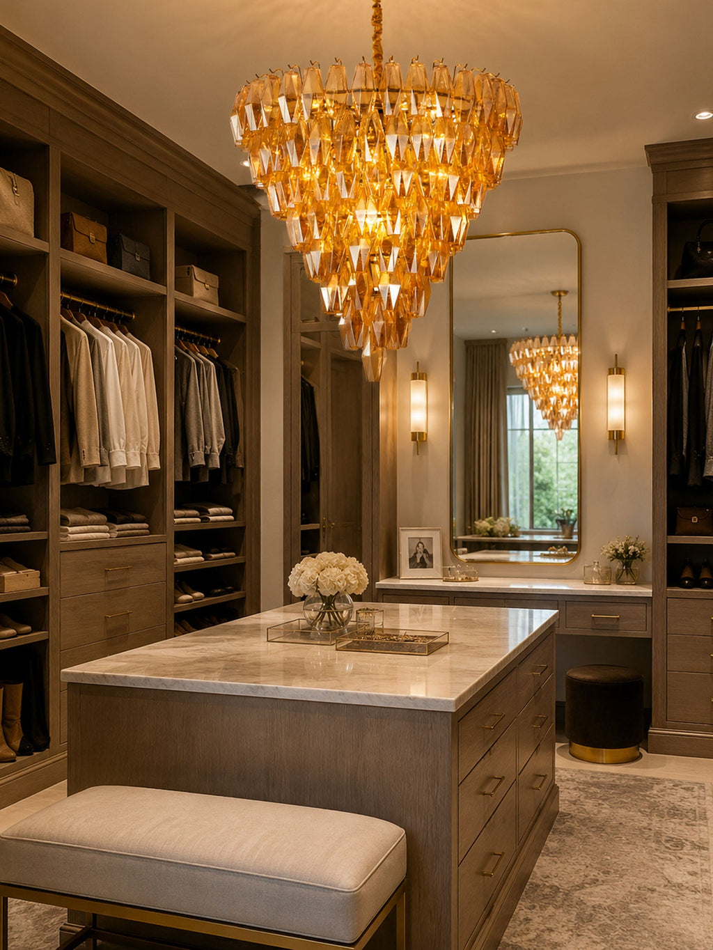 Amber Empire Chandelier Glass lighting by Bling Lighting Studio