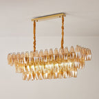 Amber Prism Glass Chandelier Glass lighting by Bling Lighting Studio