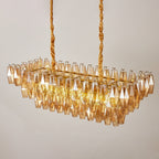 Amber Prism Glass Chandelier Glass lighting by Bling Lighting Studio