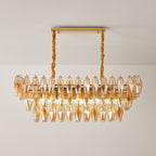 Amber Prism Glass Chandelier Glass lighting by Bling Lighting Studio
