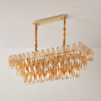 Amber Prism Glass Chandelier Glass lighting by Bling Lighting Studio