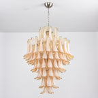 Amber Cloud Glass Petals Chandelier Glass lighting by Bling Lighting Studio