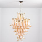Amber Cloud Glass Petals Chandelier Glass lighting by Bling Lighting Studio