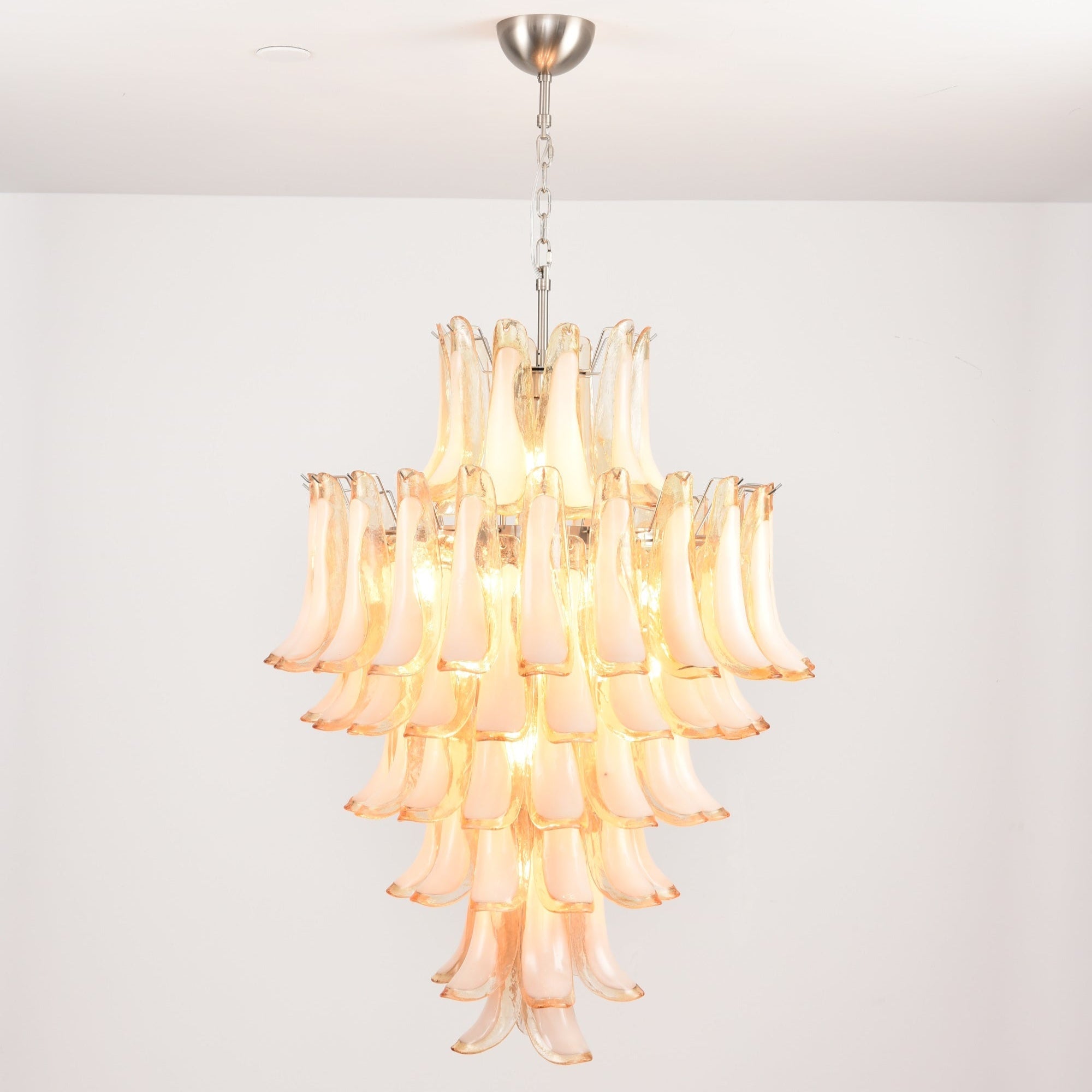 Amber Cloud Glass Petals Chandelier Glass lighting by Bling Lighting Studio
