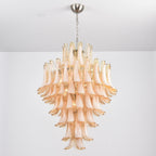 Amber Cloud Glass Petals Chandelier Glass lighting by Bling Lighting Studio