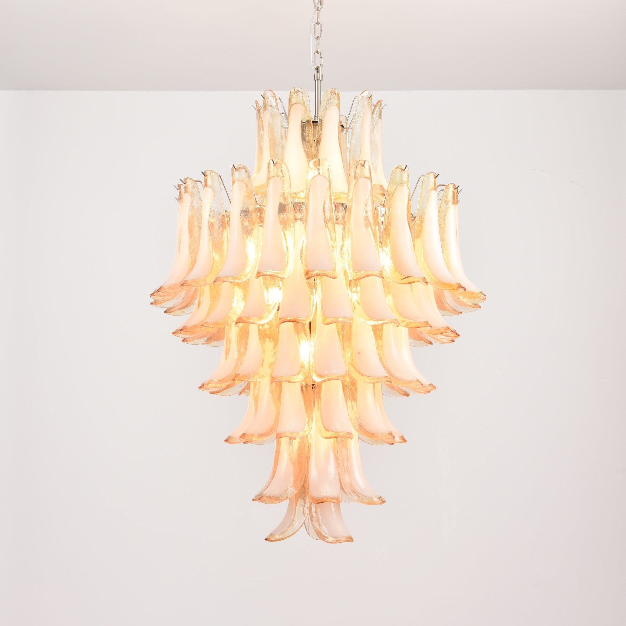 Amber Cloud Glass Petals Chandelier Glass lighting by Bling Lighting Studio