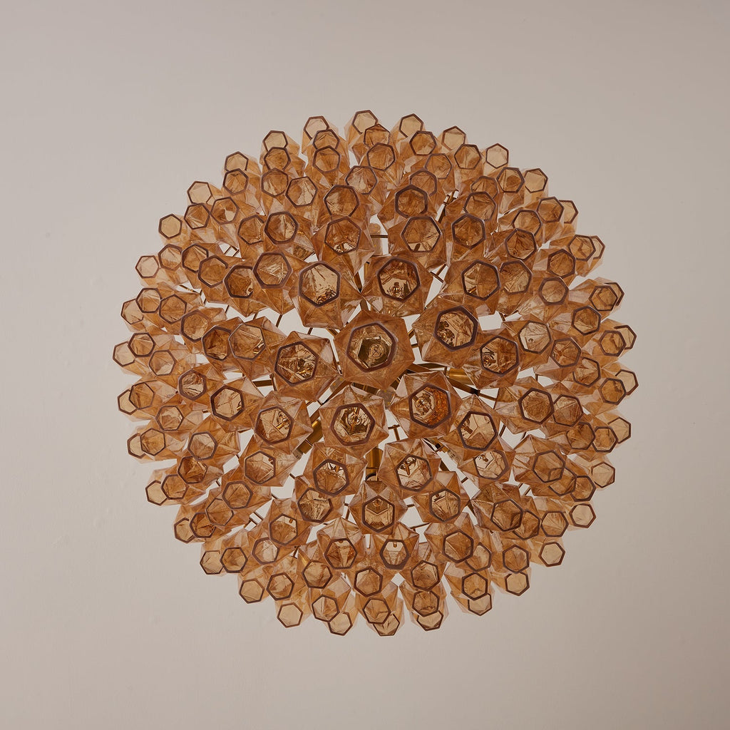Luxury Murano Poliedri Amber Empire Chandelier product image