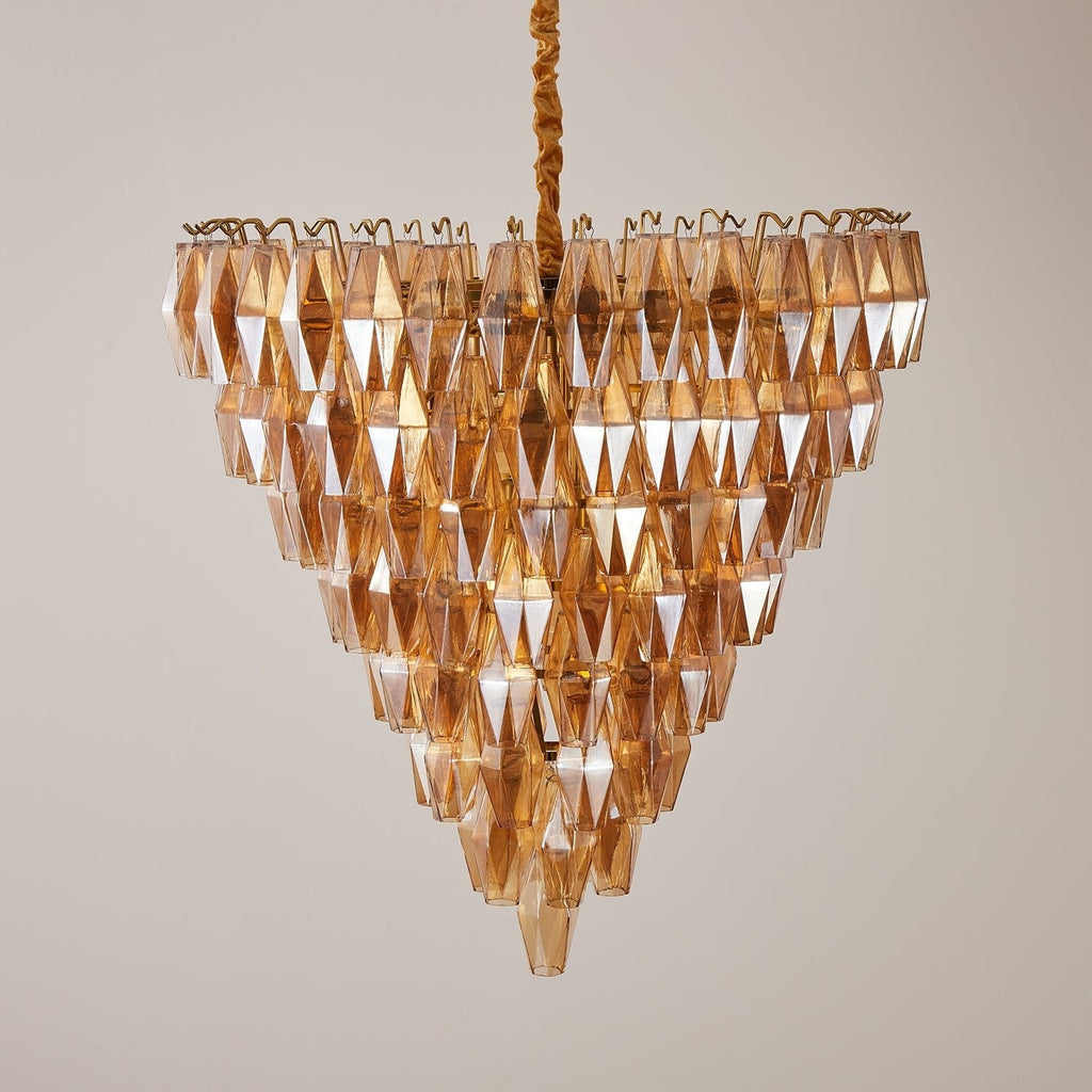 Luxury Murano Poliedri Amber Empire Chandelier product image